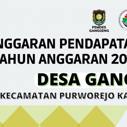 ANGGARAN PENDAPATAN DAN BELANJA DESA GANGGENG TAHUN ANGGARAN 2023